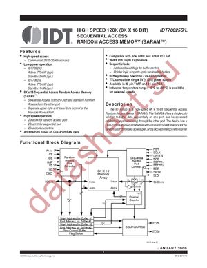 IDT70825L25PF datasheet  